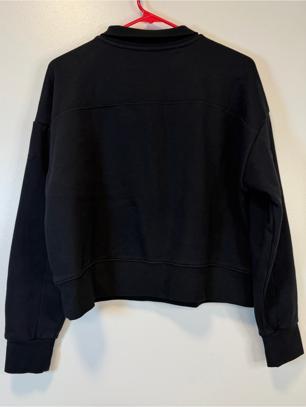 Fabletics Black half zip cropped sweatshirt Catrina Mock Neck Pullover Medium - Picture 3 of 6